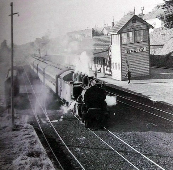 Remuera Railway Station 1955. From The Railways of New Zealand a journey through history / Geoffrey B. Churchman & Tony Hurst.